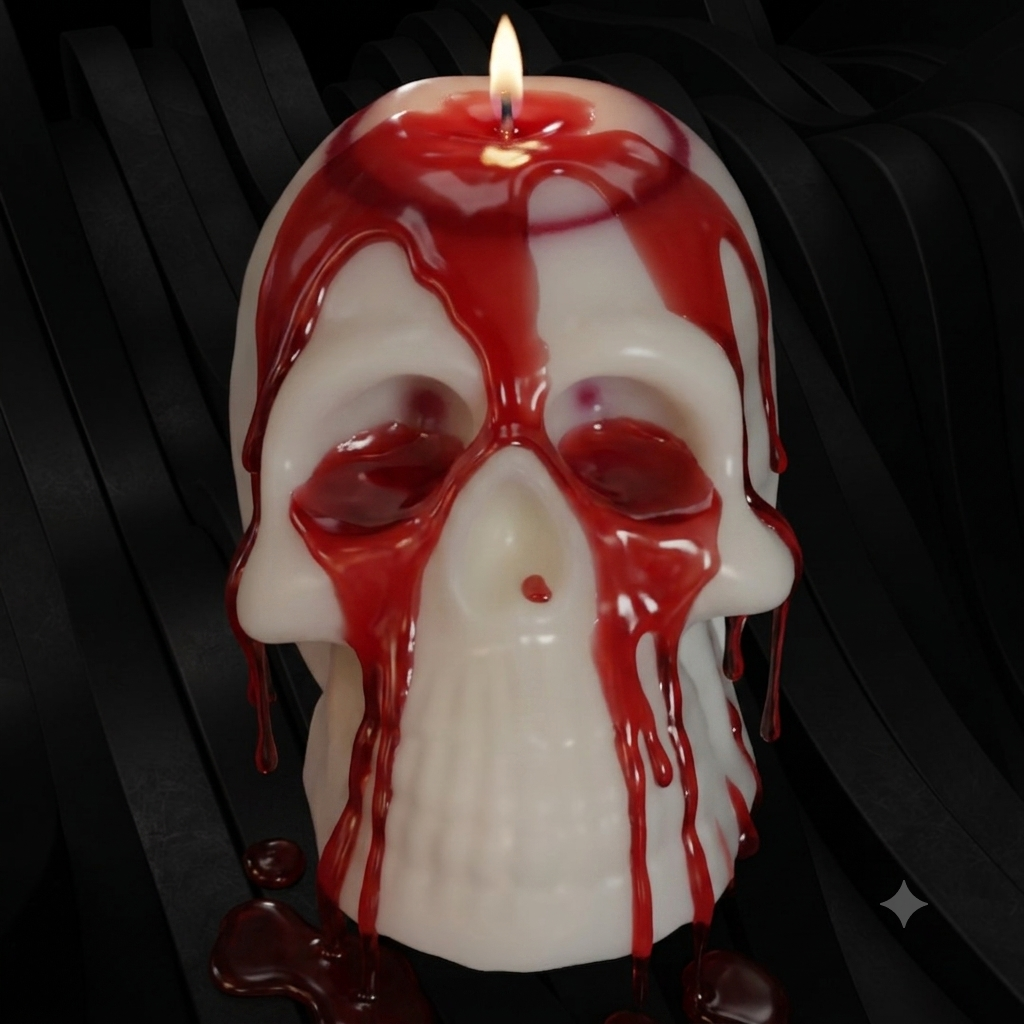 Bleeding Skull scented with Dragon’s Blood.